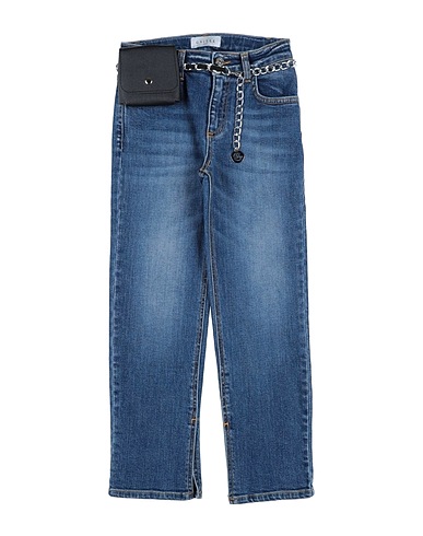 GAëLLE Paris Denim trousers Blue 99% Cotton, 1% Elastane