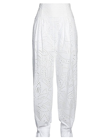 ALBERTA FERRETTI Casual trouser White 55% Cotton, 45% Polyester