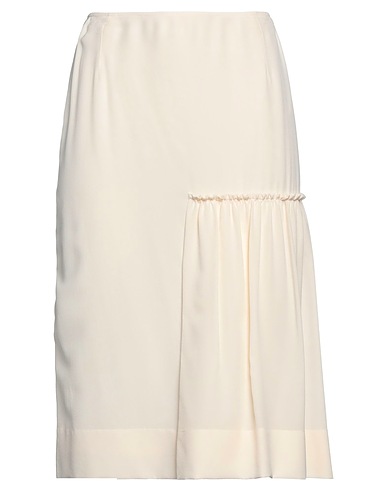 FERRAGAMO Midi-Rock Elfenbein 100% Seide