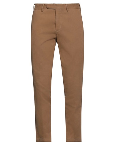 DEVORE INCIPIT Casual trouser Camel 97% Cotton, 3% Elastane
