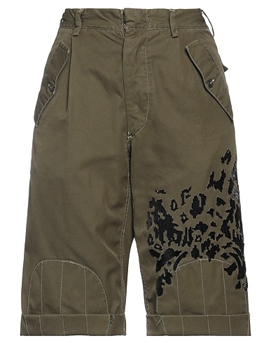 BRAND UNIQUE Shorts & Bermuda Military green 100% Cotton