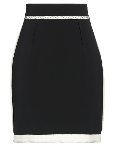 MOSCHINO Mini skirt Black 89% Polyester, 11% Polyurethane
