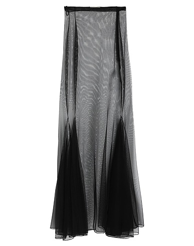 SAINT LAURENT Maxi Skirts Black 76% Polyamide, 24% Elastane