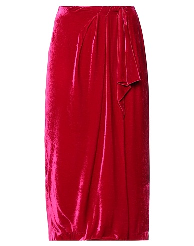 HANAMI D'OR Gonna midi Fucsia 80% Viscosa, 20% Seta