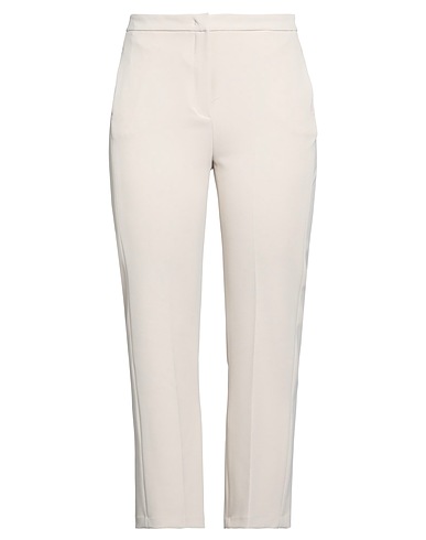 ANNARITA N Casual trouser Off white 97% Polyester, 3% Elastane