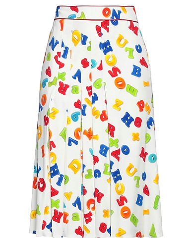 MOSCHINO Midi skirt White 98% Viscose, 2% Elastane