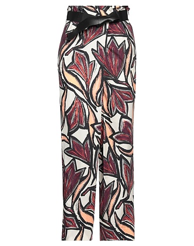 FERRAGAMO Casual pants Plum 83% Cotton, 17% Silk, Lambskin