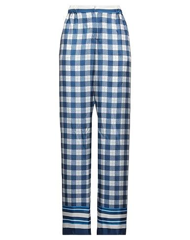 ALBERTA FERRETTI Casual pants Bright blue 100% Silk