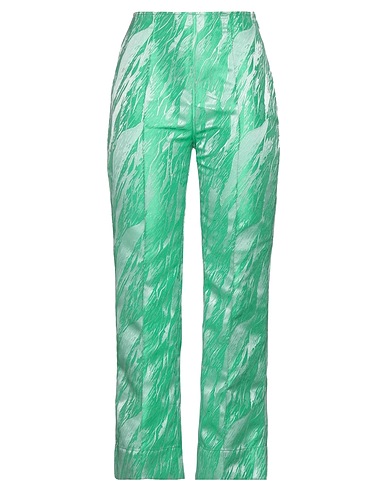 GANNI Casual trouser Green 100% Polyester