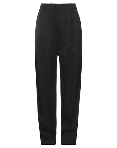 SARA LANZI Casual pants Black 68% Virgin Wool, 32% Viscose