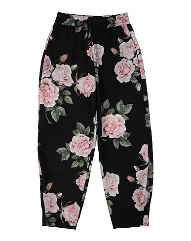 MONNALISA Casual trouser Black 100% Polyester