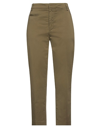 DONDUP Casual trouser Military green 97% Cotton, 3% Elastane