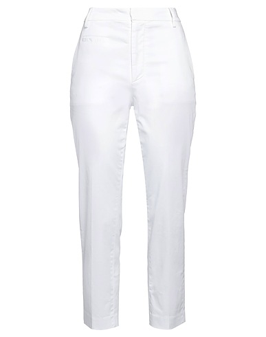DONDUP Casual trouser White 97% Cotton, 3% Elastane
