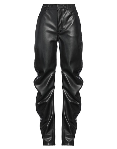 PHILOSOPHY di LORENZO SERAFINI Casual trouser Black 100% Polyester, Polyurethane resin