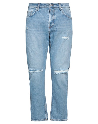 GRIFONI Denim trousers Blue 100% Cotton, Polyester
