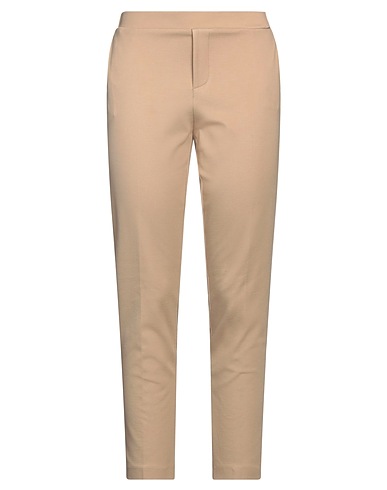 1-ONE Casual trouser Beige 69% Viscose, 25% Polyamide, 6% Elastane