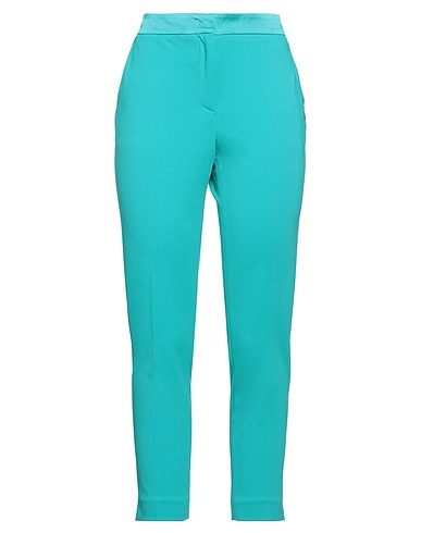 VDP VIA DELLE PERLE Casual pants COLLECTION Turquoise 65% Viscose, 29% Polyamide, 6% Elastane, Acetate
