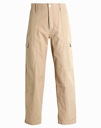 CALVIN KLEIN JEANS Cargo Sand 100% Cotton, Bovine leather