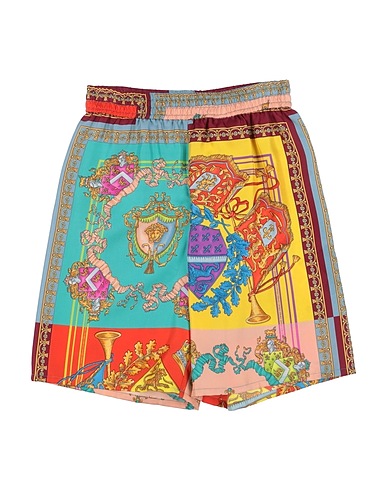 VERSACE YOUNG Shorts & Bermuda Pastel blue 100% Silk