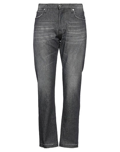 GRIFONI Denim trousers Lead 98% Cotton, 2% Elastane
