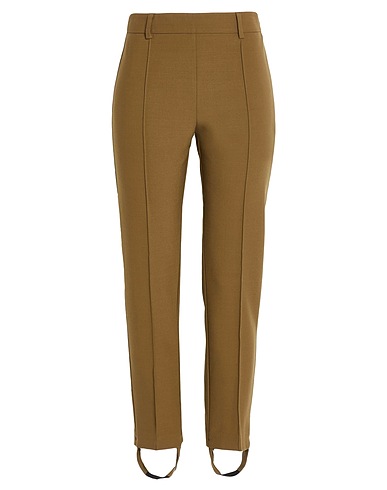 GRIFONI Casual pants Military green 53% Polyester, 44% Virgin Wool, 3% Elastane