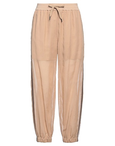 BRUNELLO CUCINELLI Casual pants Sand 100% Cotton, Elastane, Ecobrass