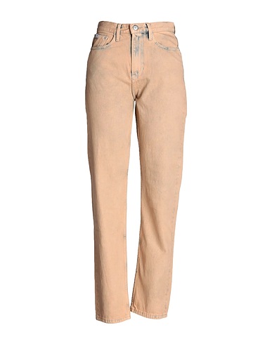 CALVIN KLEIN JEANS Denim trousers Sand 100% Cotton