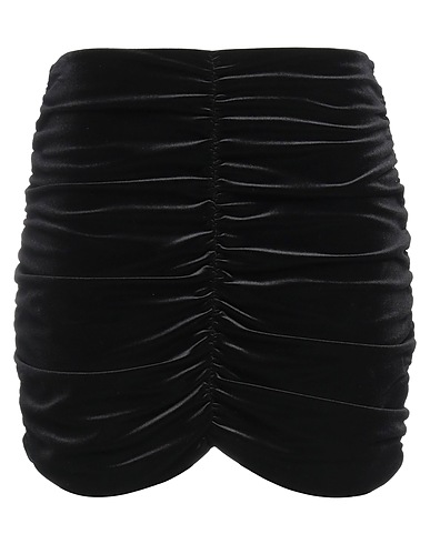 VICOLO Mini skirt Black 90% Polyester, 10% Elastane, Polyamide