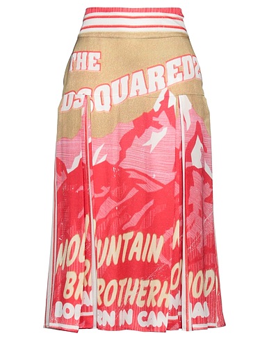DSQUARED2 ミディ丈スカート ベージュ レーヨン 100%