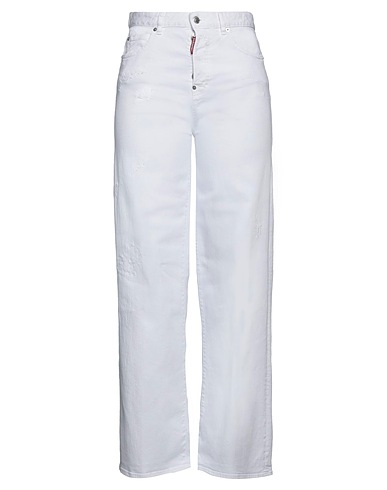 DSQUARED2 Denim pants White 97% Cotton, 3% Elastane