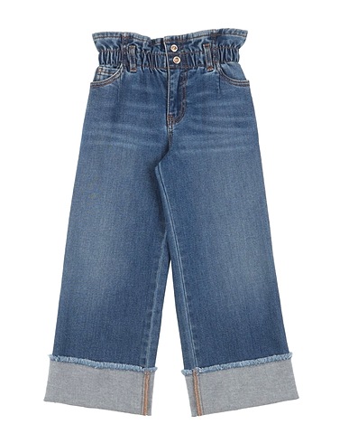 VERSACE YOUNG Denim pants Blue 95% Cotton, 3% Elastomultiester, 2% Elastane