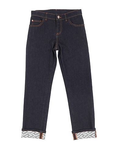 VERSACE YOUNG Denim trousers Blue 99% Cotton, 1% Elastane