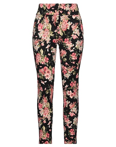 VDP VIA DELLE PERLE Casual trouser COLLECTION Black 95% Viscose, 5% Elastane