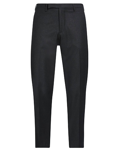 MICHELE CARBONE Casual pants Charcoal 99% Virgin Wool, 1% Elastane