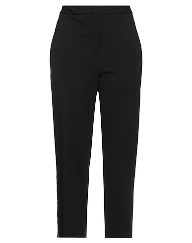 VDP VIA DELLE PERLE Casual trouser COLLECTION Black 65% Viscose, 29% Polyamide, 6% Elastane, Acetate, Silk