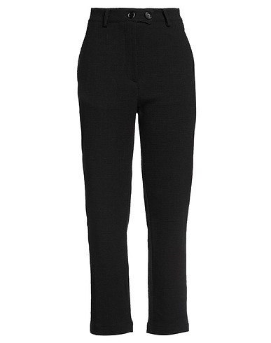 BRAND UNIQUE Casual pants Black 99% Cotton, 1% Elastane