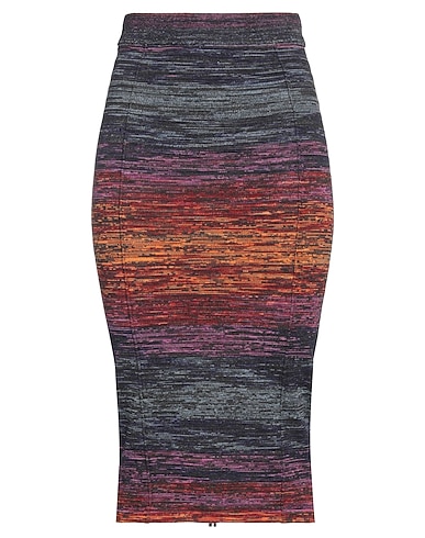 ROTATE BIRGER CHRISTENSEN Midi skirt Charcoal 35% Polyester, 35% Cotton, 15% Acrylic, 9% Polyamide, 6% Wool