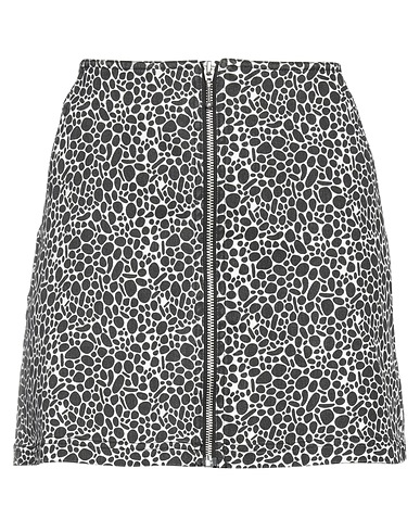 OBEY Mini skirt Black 60% Cotton, 39% Polyester, 1% Elastane