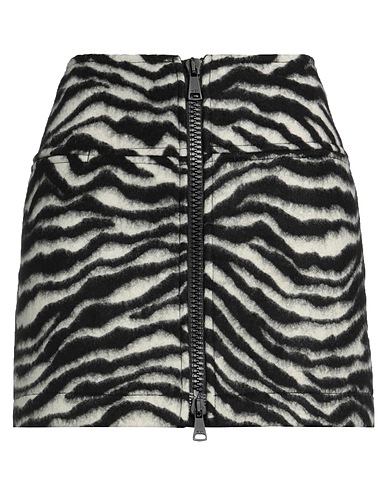 GILMAR Mini skirt Black 99% Virgin Wool, 1% Silk