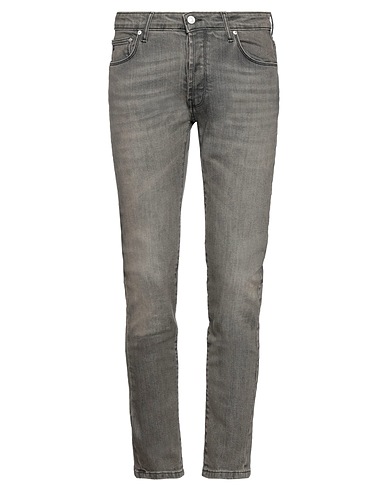 DANIELE ALESSANDRINI HOMME Denim trousers Black 99% Cotton, 1% Elastane