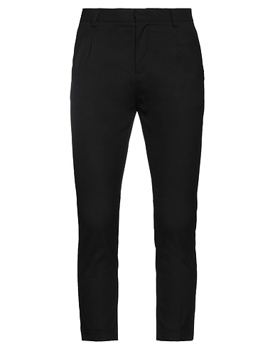 GREY DANIELE ALESSANDRINI Casual trouser Black 64% Polyester, 34% Viscose, 2% Elastane