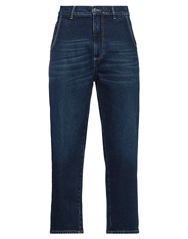 DANIELE ALESSANDRINI HOMME Denim trousers Blue 99% Cotton, 1% Elastane
