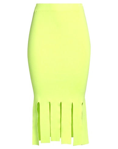 VICOLO Gonna midi Verde lime 70% Viscosa, 30% Poliestere