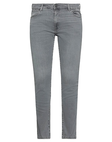 WRANGLER Denim trousers Grey 99% Cotton, 1% Elastane