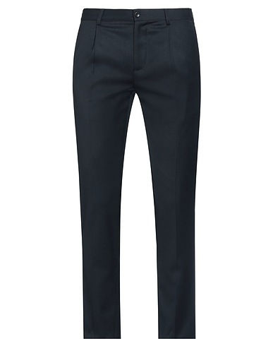 DANIELE ALESSANDRINI HOMME Casual trouser Midnight blue 78% Polyester, 17% Viscose, 5% Elastane