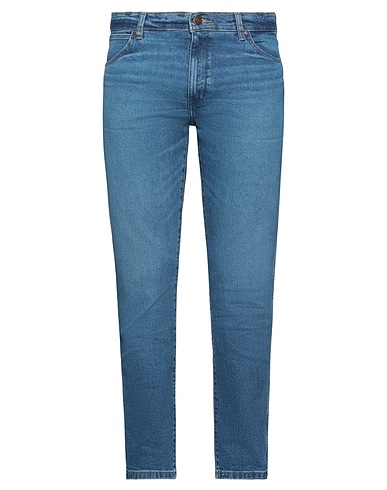 WRANGLER Denim trousers Blue 78% Cotton, 21% Polyester, 1% Elastane
