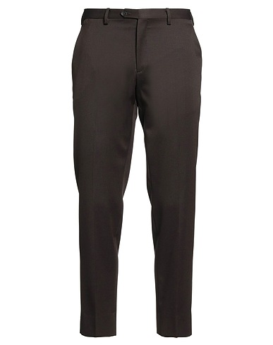 BRIGLIA 1949 Casual pants Dark brown 100% Virgin Wool