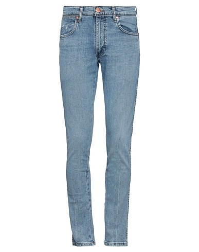 WRANGLER Denim trousers Blue 98% Cotton, 2% Elastane