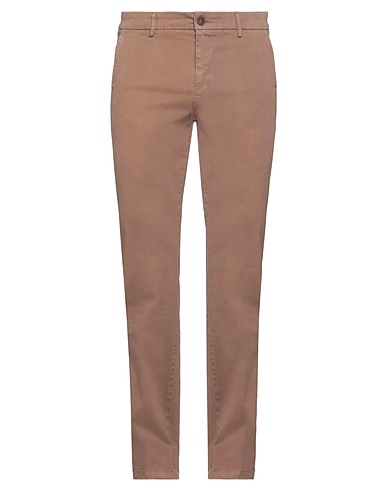 MP MASSIMO PIOMBO Casual trouser Khaki 98% Cotton, 2% Elastane