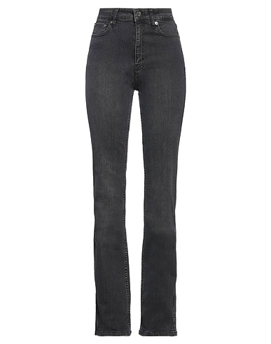 GESTUZ Denim trousers Black 84% Cotton, 14% Polyester, 2% Elastane